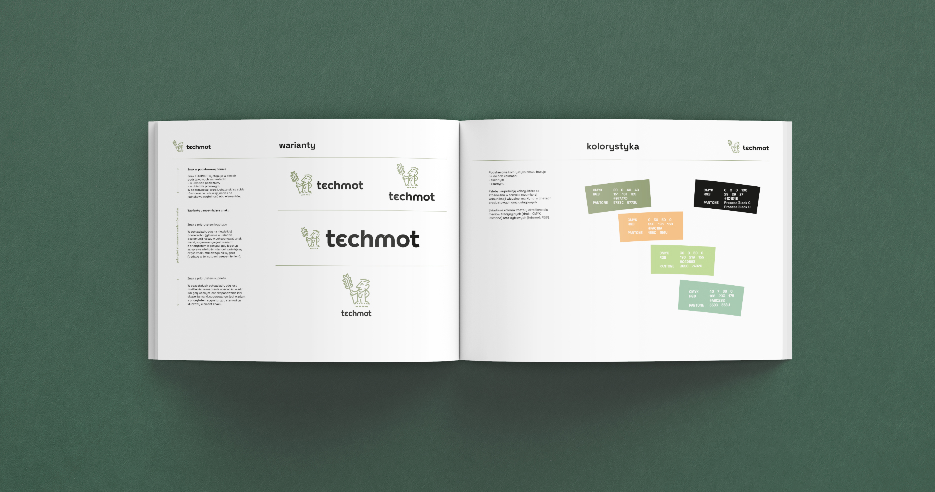 identyfikacja wizualna rebranding brand book techmot 4