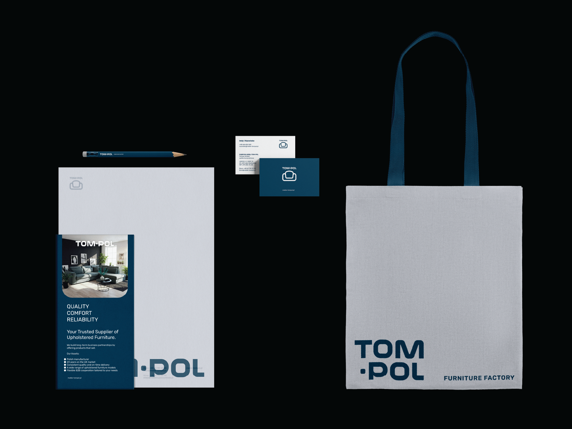 TOM-POL redesign druki firmowe stationery