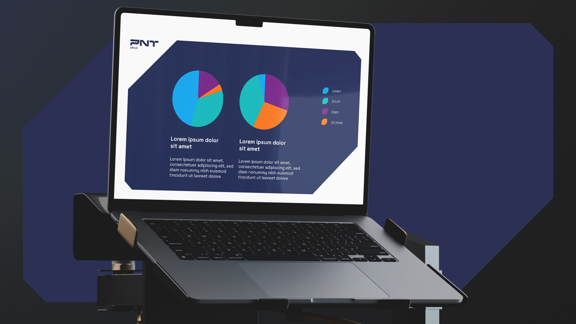 Rebranding i nowa identyfikacja wizualna PNT Opole laptop