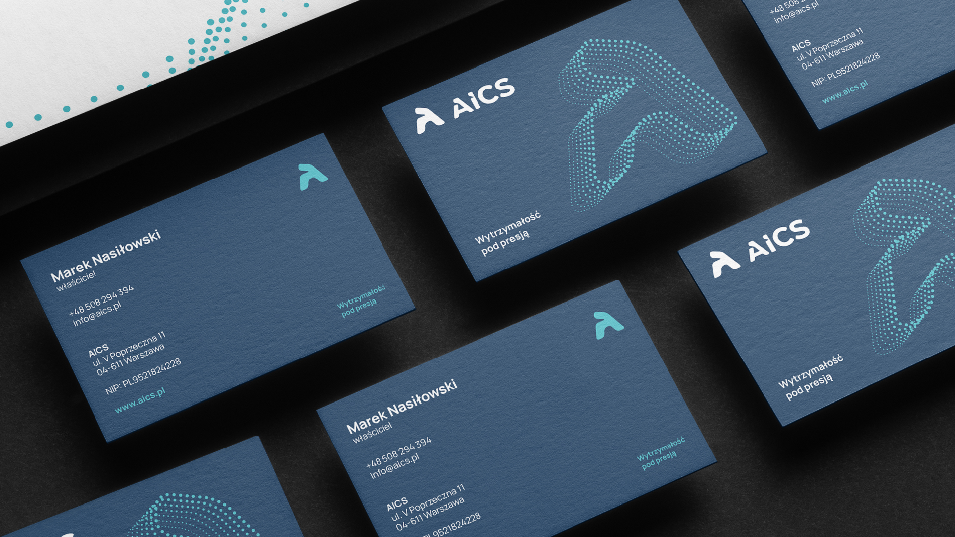 AICS rebranding wizytowki